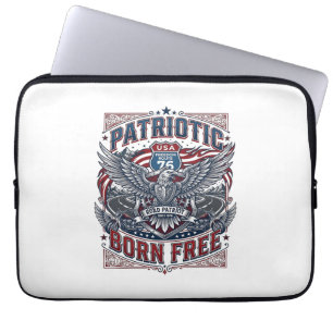 Funda Para Portátil Guardia de carretera de acero patriótico Biker Lib