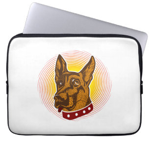 Funda Para Portátil Guardián Perro Belga Malinois Shepherd