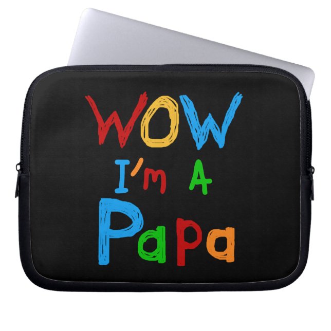 Funda Para Portátil Guau, soy una camiseta de papá y GIfts (Frente)