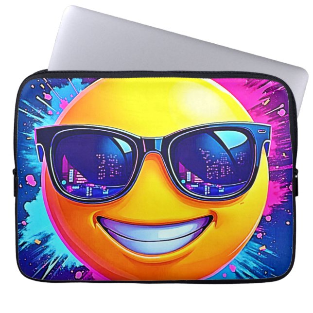 Funda Para Portátil Guay 😎 Emoji Splash Fun (Frente)