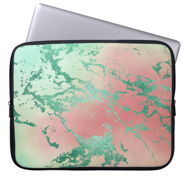 Funda Para Portátil Guay Marble | Agradable Ombre Rosa Azul Púrpura Pa (Frente)