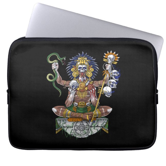 Funda Para Portátil Guerrero azteca chamán (Frente)