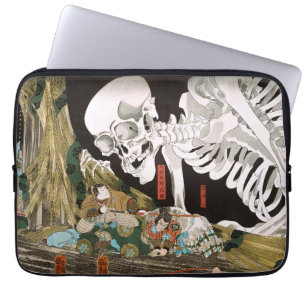 Funda Para Portátil Guerrero Utagawa Kuniyoshi contra fantasma, arte j