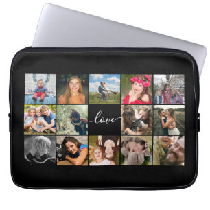 Funda Para Portátil Guión de amor de collage de fotos