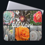 Funda Para Portátil Guión de flores de Rosa de Collage de fotos de Cac<br><div class="desc">Rosas brillantemente rojos, amarillos y de matiz naranja y exuberantes cactus verdes, acuáticos y negros gritan cálidos días de verano. Disfrute de las flores y del ambiente tranquilo de un vibrante jardín cuando utilice esta impresionante y colorida manga de neopreno con neopreno. Esta funda portátil tiene tres tamaños: 15", 13"...</div>