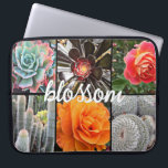 Funda Para Portátil Guión de flores de Rosa de Collage de fotos de Cac<br><div class="desc">Rosas brillantemente rojos, amarillos y de matiz naranja y exuberantes cactus verdes, acuáticos y negros gritan cálidos días de verano. Disfrute de las flores y del ambiente tranquilo de un vibrante jardín cuando utilice esta impresionante y colorida manga de neopreno con neopreno. Esta funda portátil tiene tres tamaños: 15", 13"...</div>