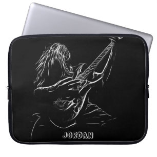 Funda Para Portátil Guitarista Silhouette