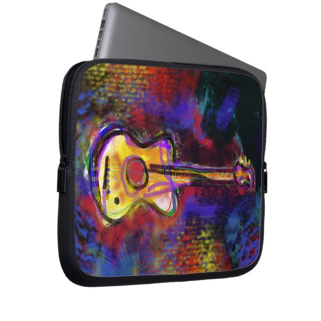 Funda Para Portátil guitarra de arte colorida (Anverso derecho)