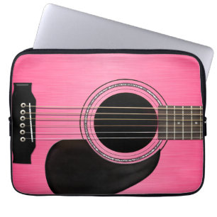 Funda Para Portátil Guitarra rosada
