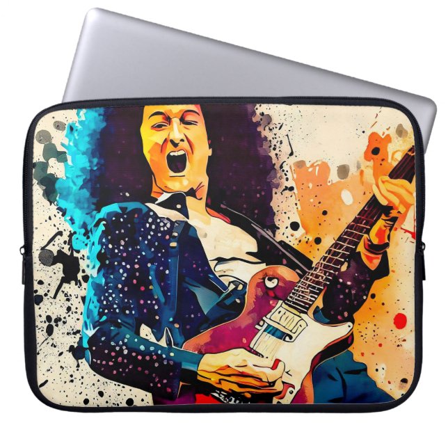 Funda Para Portátil guitarrista genial (Frente)