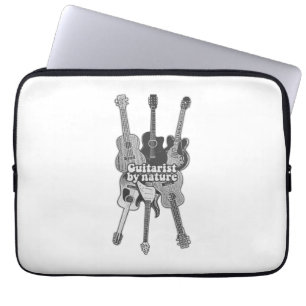 Funda Para Portátil Guitarristas negros y blancos retro para guitarris
