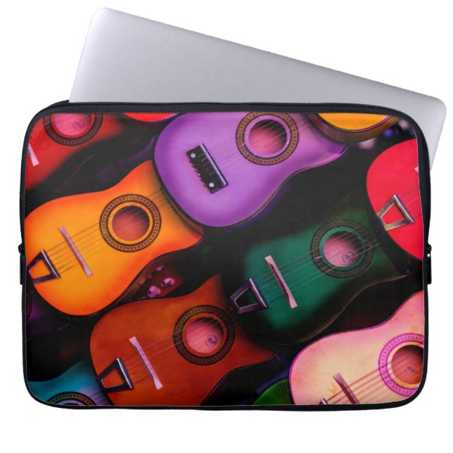 Funda Para Portátil Guitars coloridos (Frente)