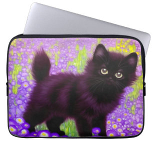 Funda Para Portátil Gustav Klimt Black Kitten