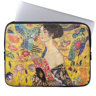 Funda Para Portátil Gustav Klimt - Dama de fans