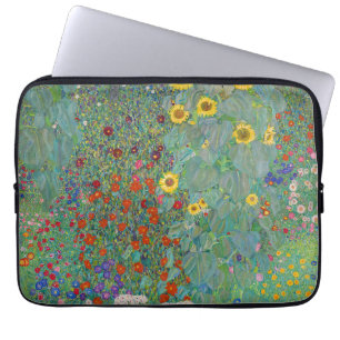 Funda Para Portátil Gustav Klimt - Jardín de campo con girasoles