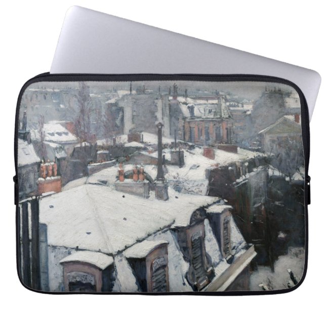 Funda Para Portátil Gustave Caillebotte - Techos en la nieve (Frente)