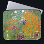 Funda Para Portátil Gustavo Klimt: Jardín de flores<br><div class="desc">Una manga clásica hermosa del ordenador portátil que ofrece un jardín de flores colorido,  pintado por el pintor austríaco Gustavo Klimt del symbolist.</div>