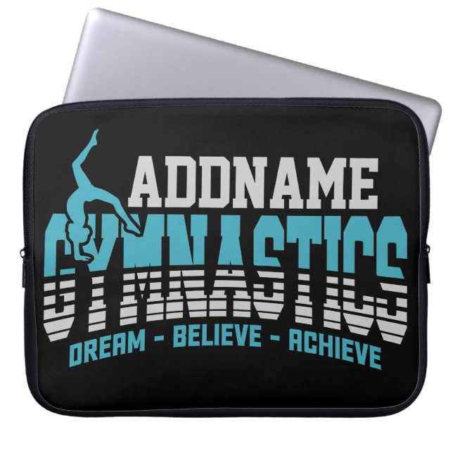 Funda Para Portátil Gymnast ADD NAME Gymnastics Team Backbend Kickover (Frente)