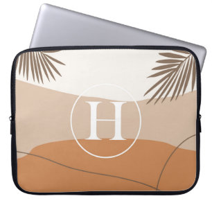 Funda Para Portátil H - Letra monográfica inicial H Diseño abstracto