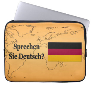 Funda Para Portátil ¿Hablas alemán? Bandera bf