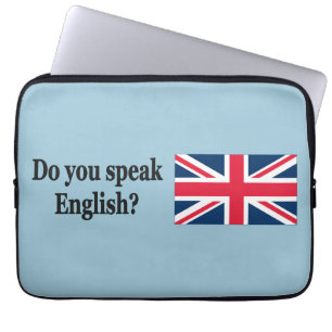 Funda Para Portátil ¿Hablas inglés? Bandera bf