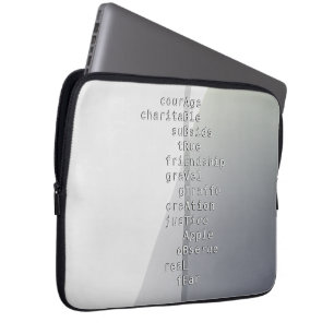 Funda Para Portátil ¿Hacer su nombre o mensaje con las palabras cruzad