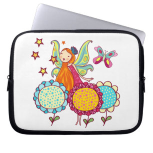 Funda Para Portátil Hada del jardín con las flores