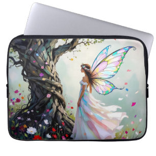 Funda Para Portátil Hada y Árbol Envuelto en Vid Mágica