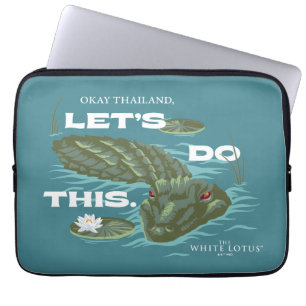 Funda Para Portátil "Hagamos esto", lagarto - El Lotus blanco