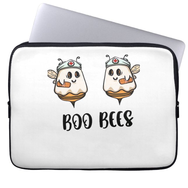 Funda Para Portátil Halloween Boo Bees Enfermera camiseta clásica (Frente)