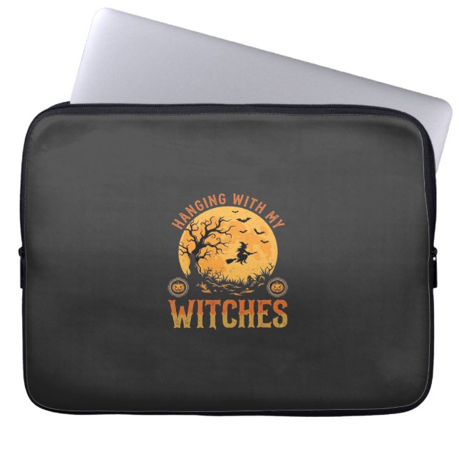 Funda Para Portátil Halloween con mis brujas (Frente)