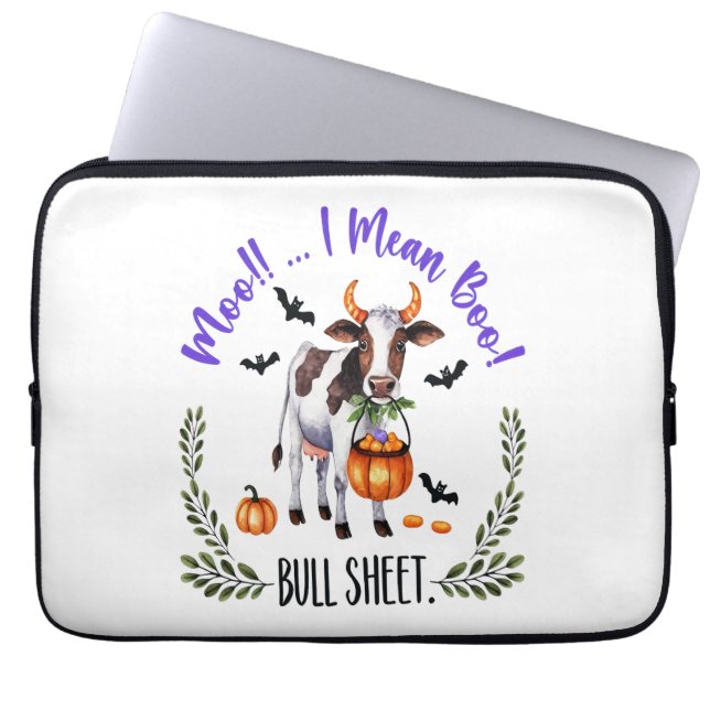 Funda Para Portátil Halloween Cow Bull Sheet (Frente)