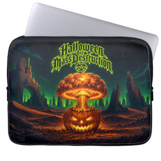 Funda Para Portátil Halloween de Destrucción Masiva Calabaza Radioacti