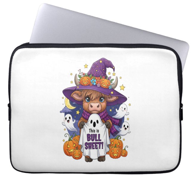 Funda Para Portátil Halloween de la vaca de la montaña (Frente)