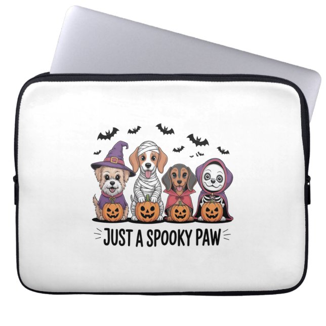 Funda Para Portátil Halloween de perro sólo una patada espeluznante (Frente)