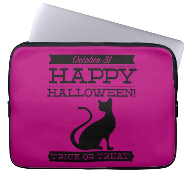 Funda Para Portátil Halloween de retro tipográfico (Frente)
