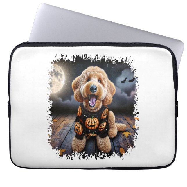Funda Para Portátil Halloween del perro Goldendoodle (Frente)