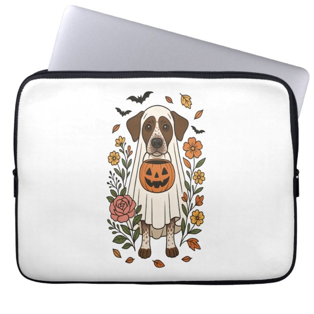 Funda Para Portátil Halloween German Shorthal (Frente)