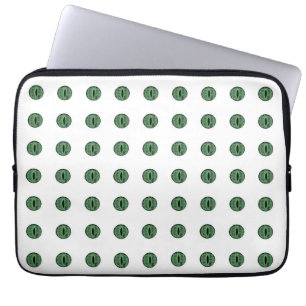 Funda Para Portátil Halloween Green Polka Dot Eyes