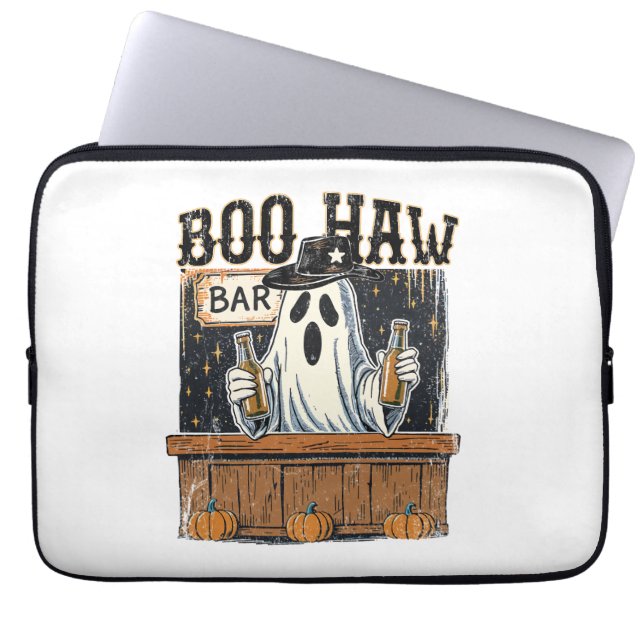 Funda Para Portátil Halloween Occidental retro de Boo Haw (Frente)