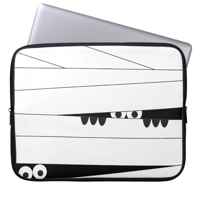 Funda Para Portátil Halloween Peeking Mummy (Frente)