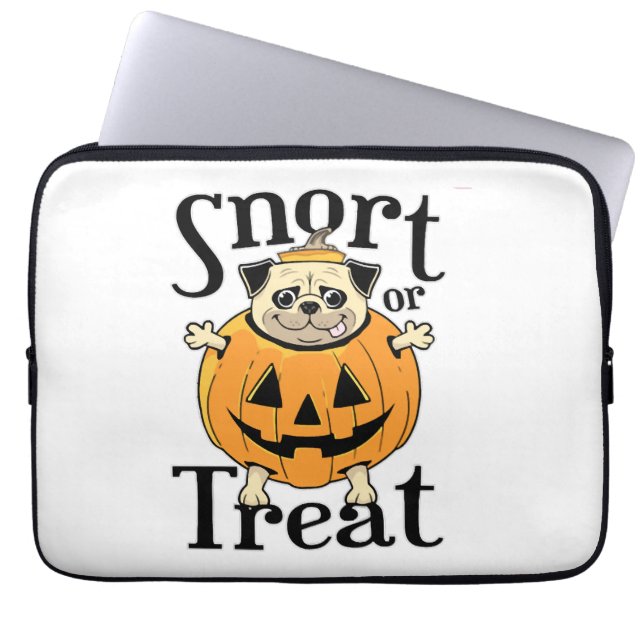 Funda Para Portátil Halloween Pug (Frente)