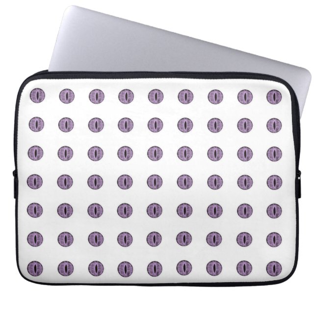 Funda Para Portátil Halloween Purple Polka Dot Eyes (Frente)