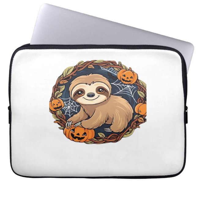 Funda Para Portátil Halloween, Sloth, 31 de octubre, clase de Acción d (Frente)