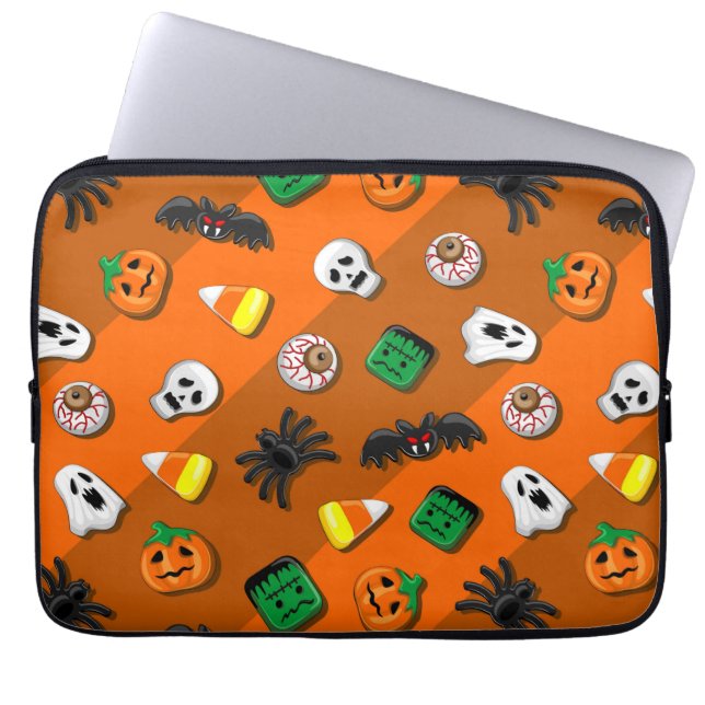 Funda Para Portátil Halloween Spooky Candies Fiesta (Frente)
