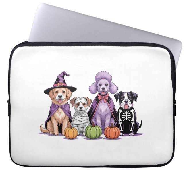 Funda Para Portátil Halloween Squad Dog (Frente)