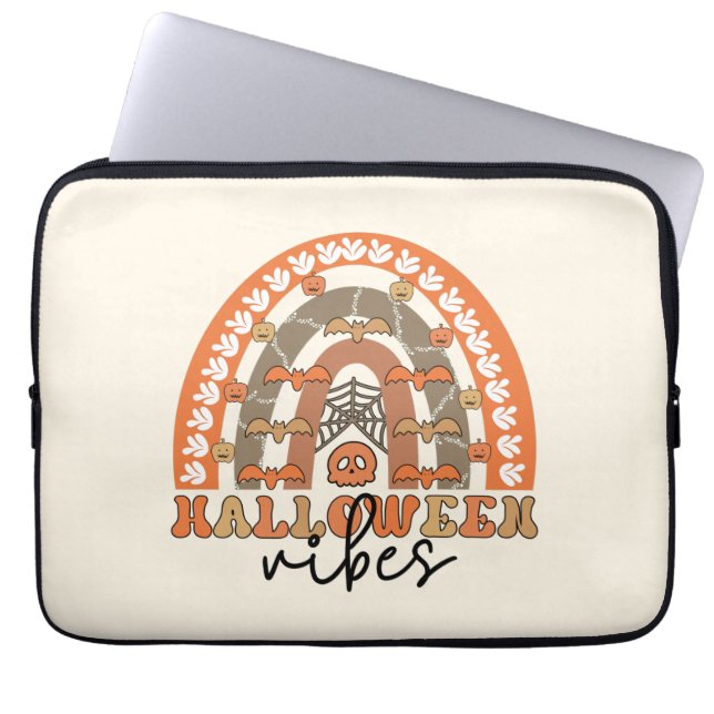 Funda Para Portátil Halloween Vibes Boho Rainbow Fall Halloween (Frente)