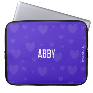 Funda Para Portátil HAMbyWG - Dos corazones con tonos en cualquier fon