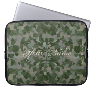 Funda Para Portátil HAMbyWG - Patrón de camuflaje en verde hoja