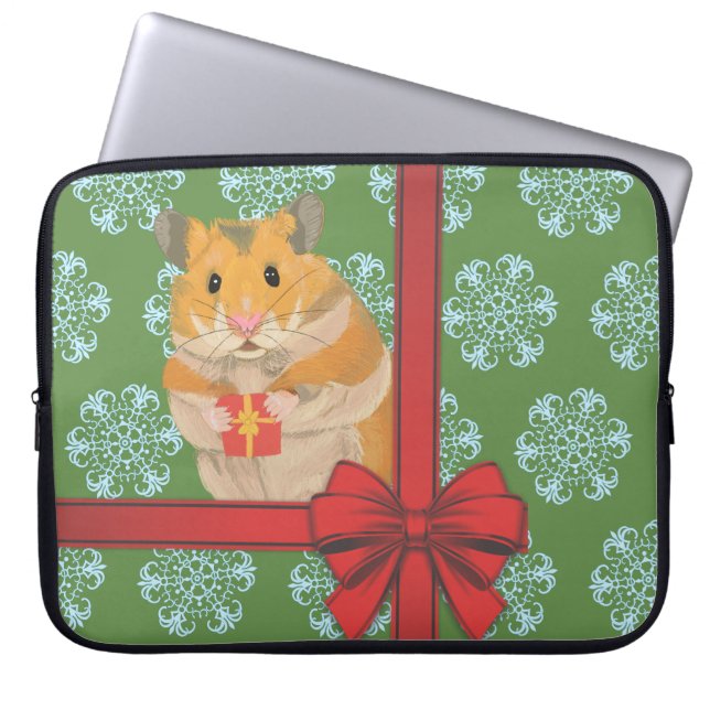 Funda Para Portátil Hammy Navidades Navidades Hamster (Frente)